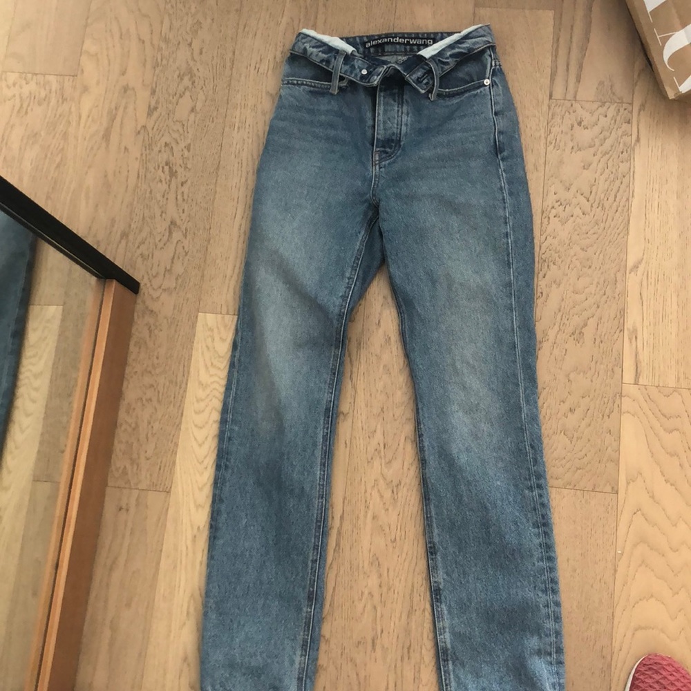 Alexander Wang Boot Cut Button Flip Jeans